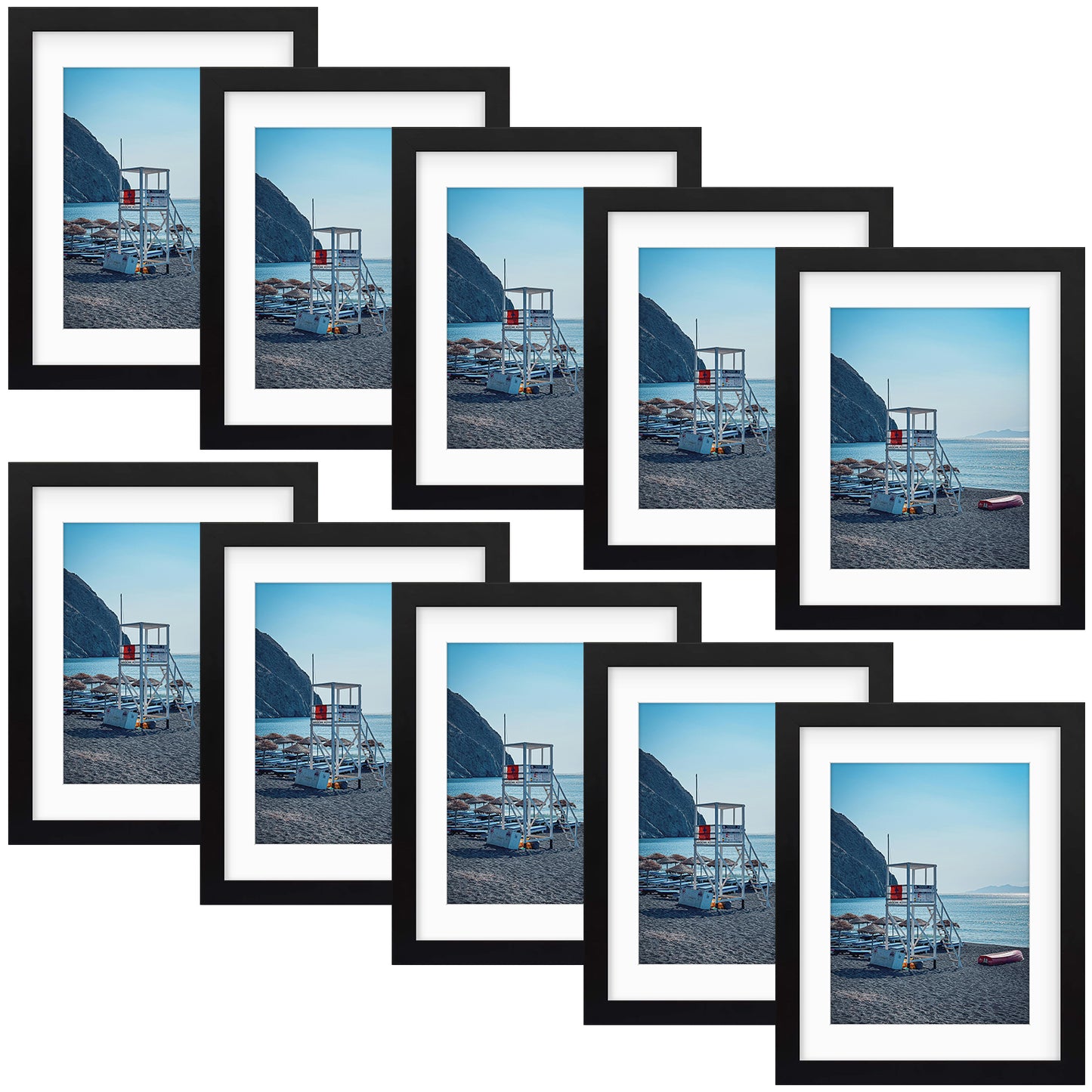 11x14 Wood Frame for 8.5x11 Picture Black (10 Pcs per Box)