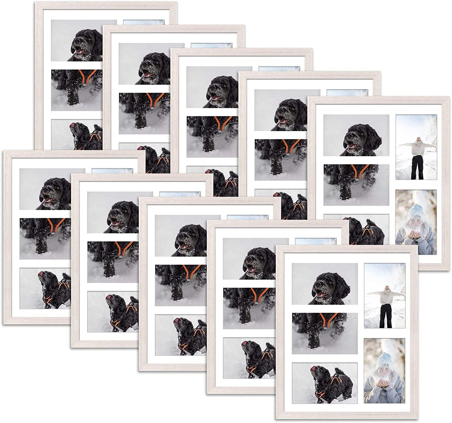 Clearance 11x14 Collage Picture Frames for Five 4x6 Pictures (10 Pack)