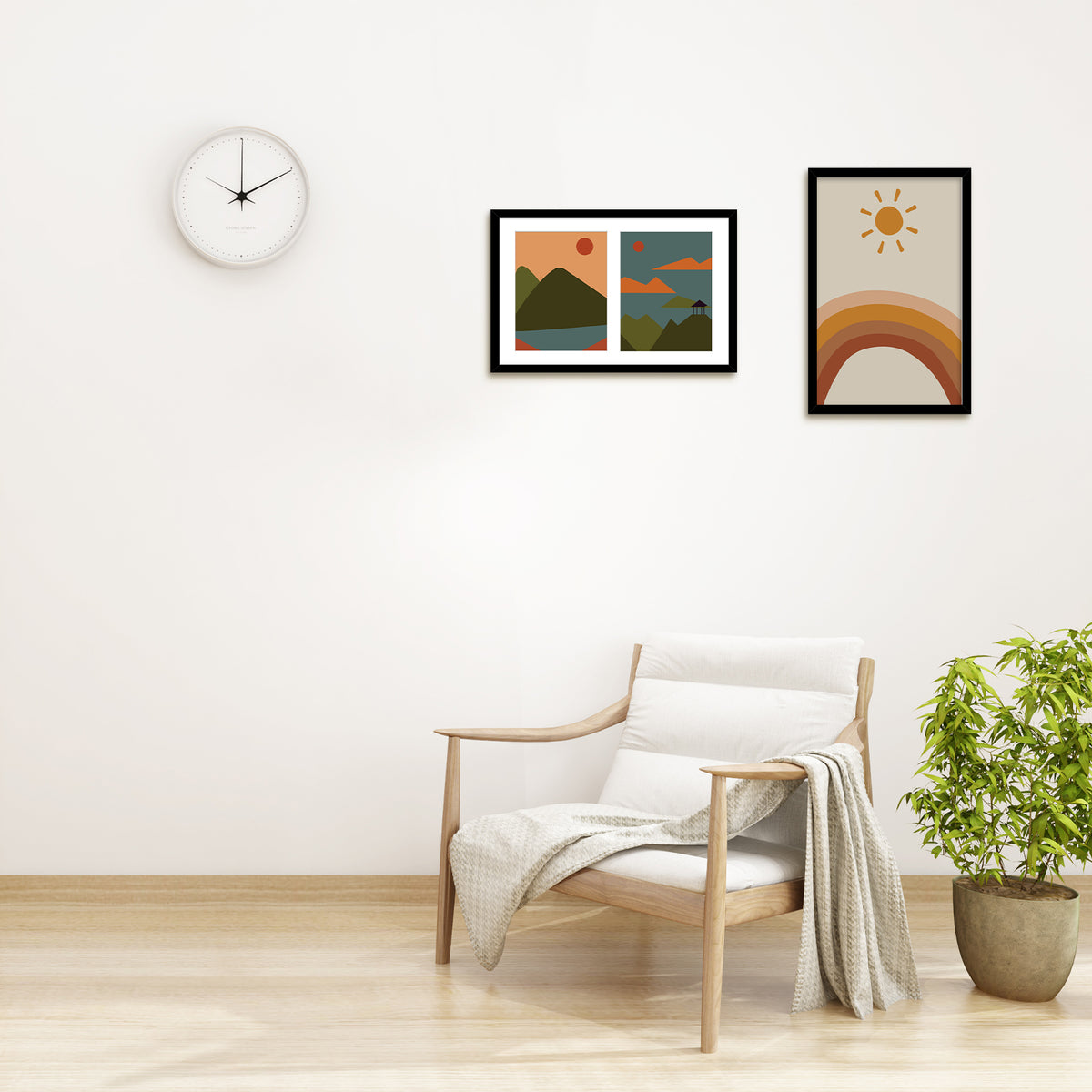 Frametory, 12x19 Wood Picture Frame For Two 8x10 Photo Black (8 Pack)