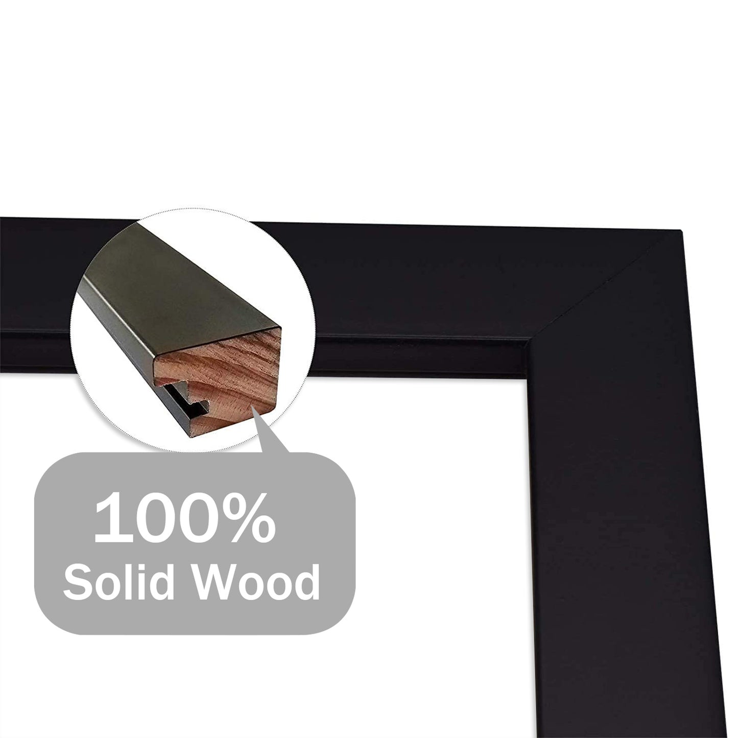 Frametory, 12x16 Collage Picture Frame Displays Four 5x7 Photos Black (8 Pack)