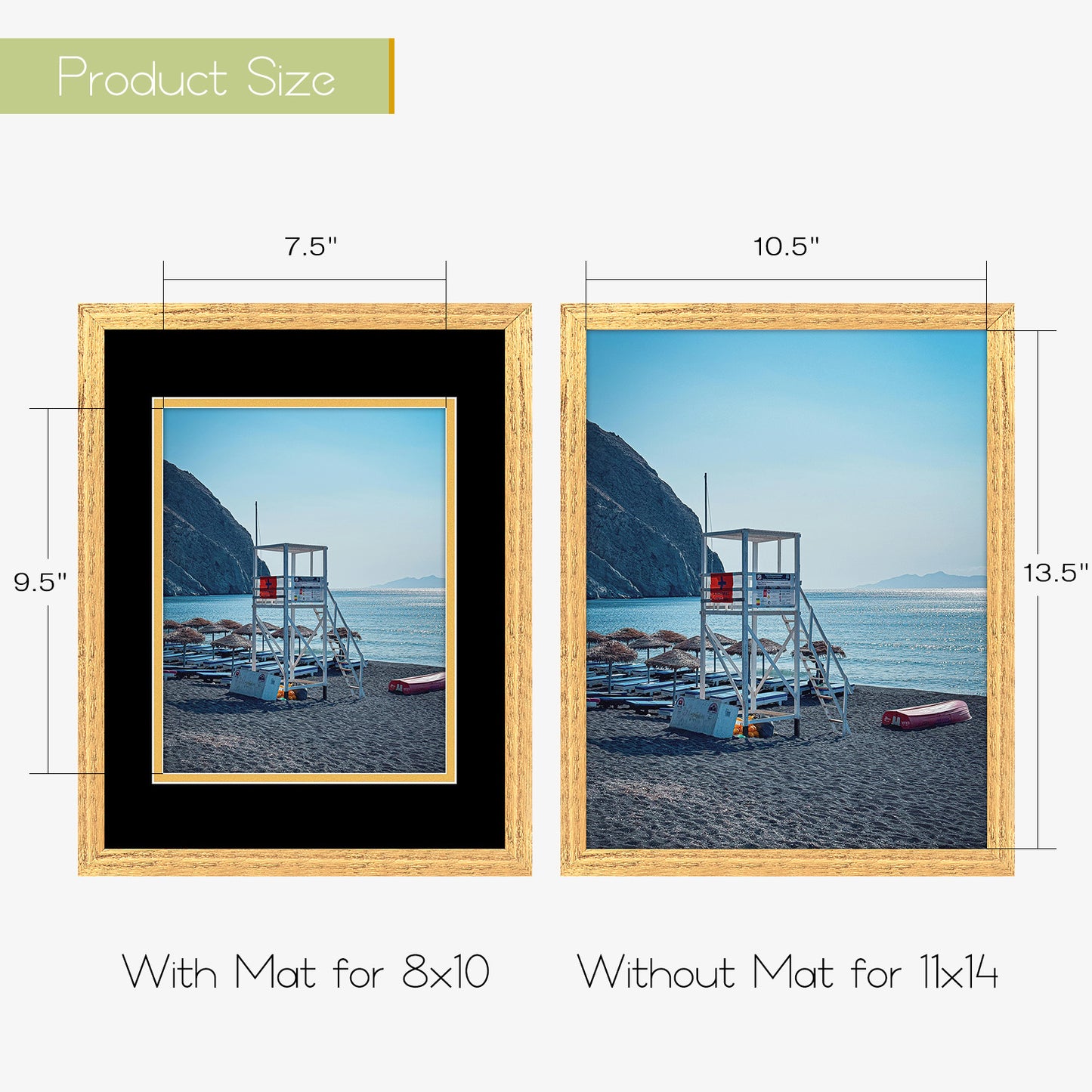 Gold with Black Over Gold Double Mat
