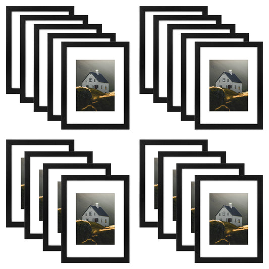 9x12 Black Picture Frame for 6x8 photo (18 Pack)