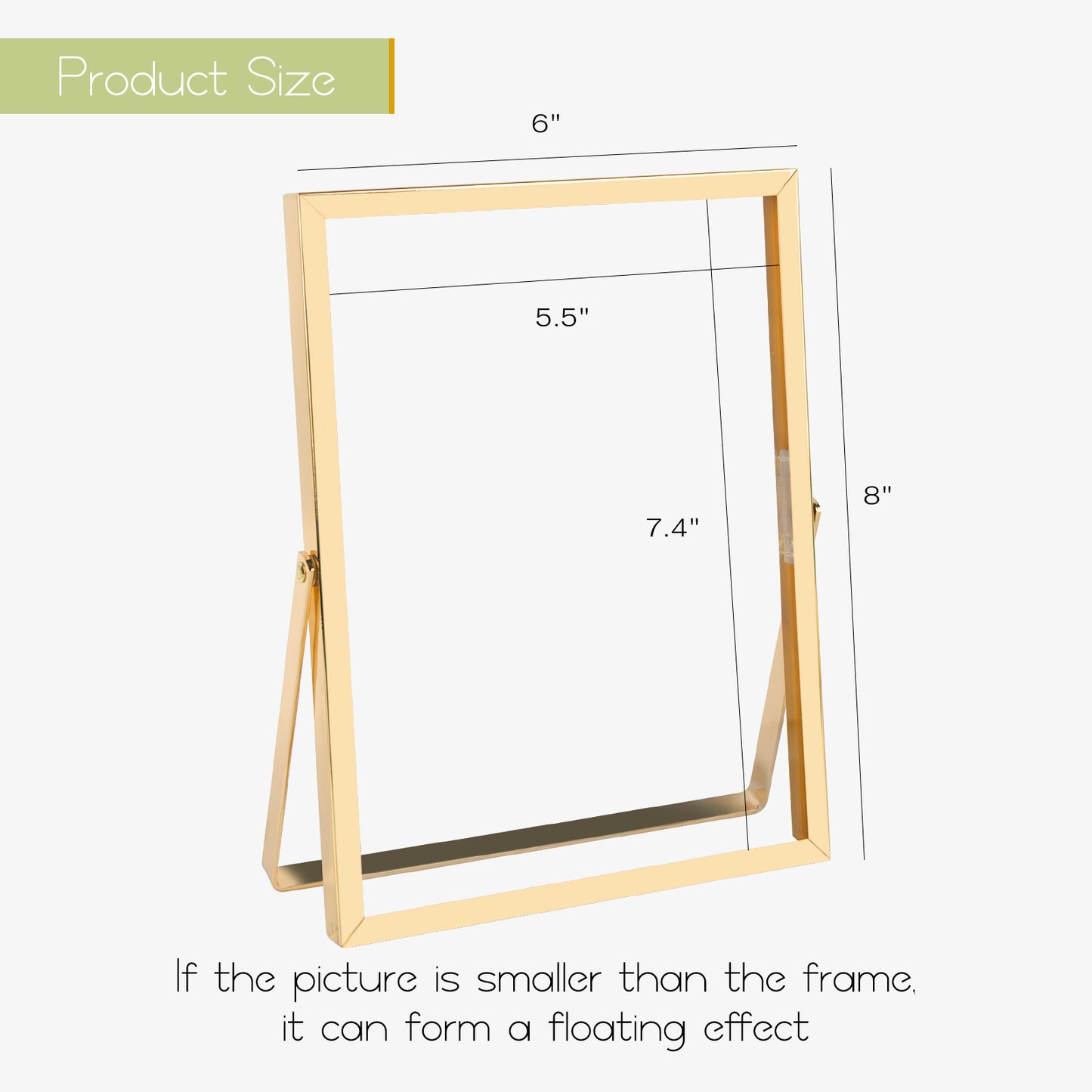 Frametory,6x8 Floating Frame Displays Any Size Picture up to 6 by 8 (24 Pack)