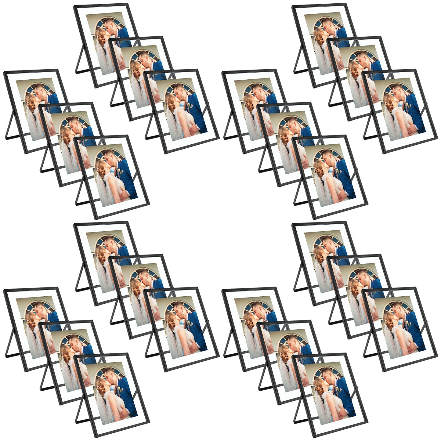 Clearance, 8x10 Floating Frame Displays Any Size Picture up to 8 by 10 (24 Pack)