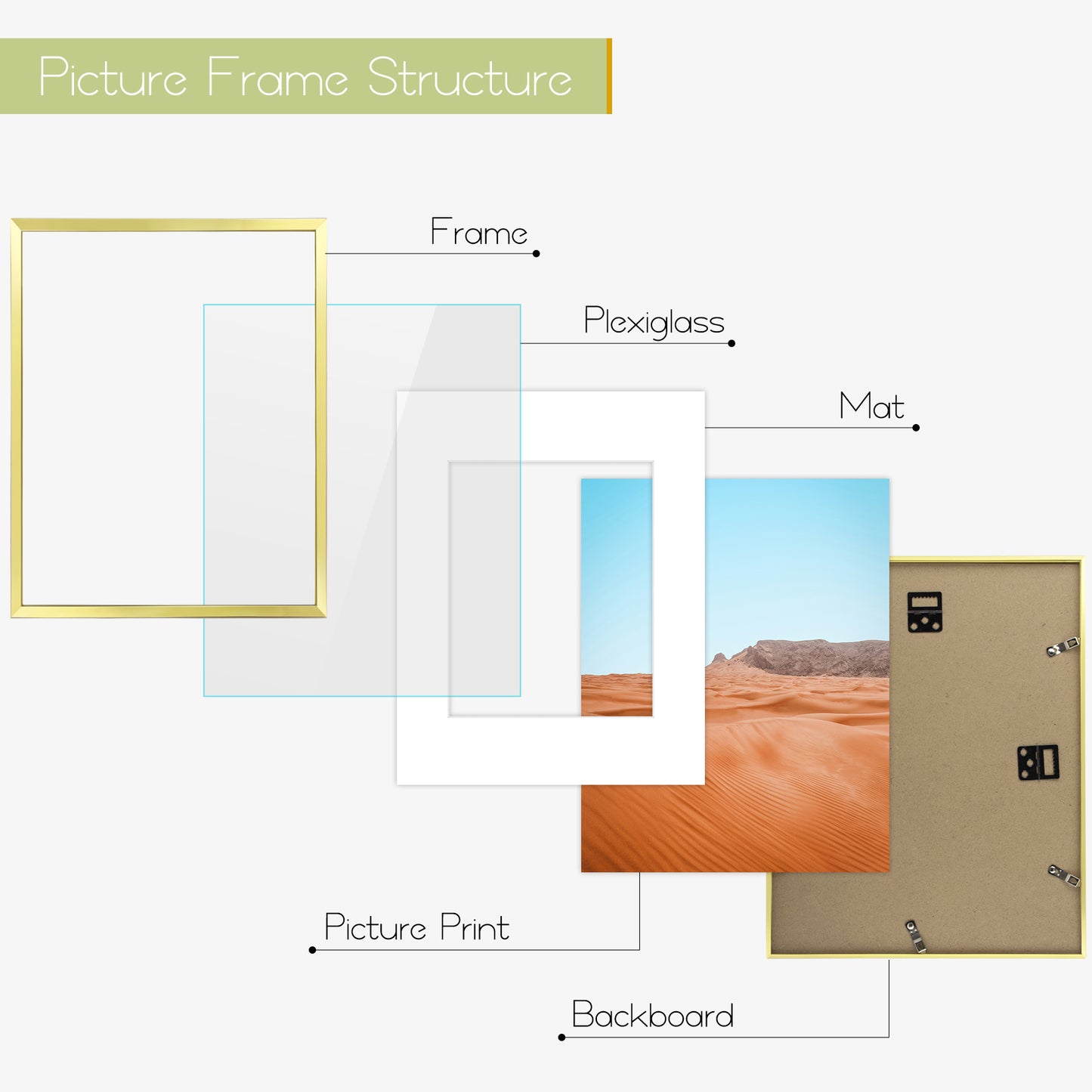 Frametory,11x14 Picture Frames For 8x10 Photos (12 Pack)