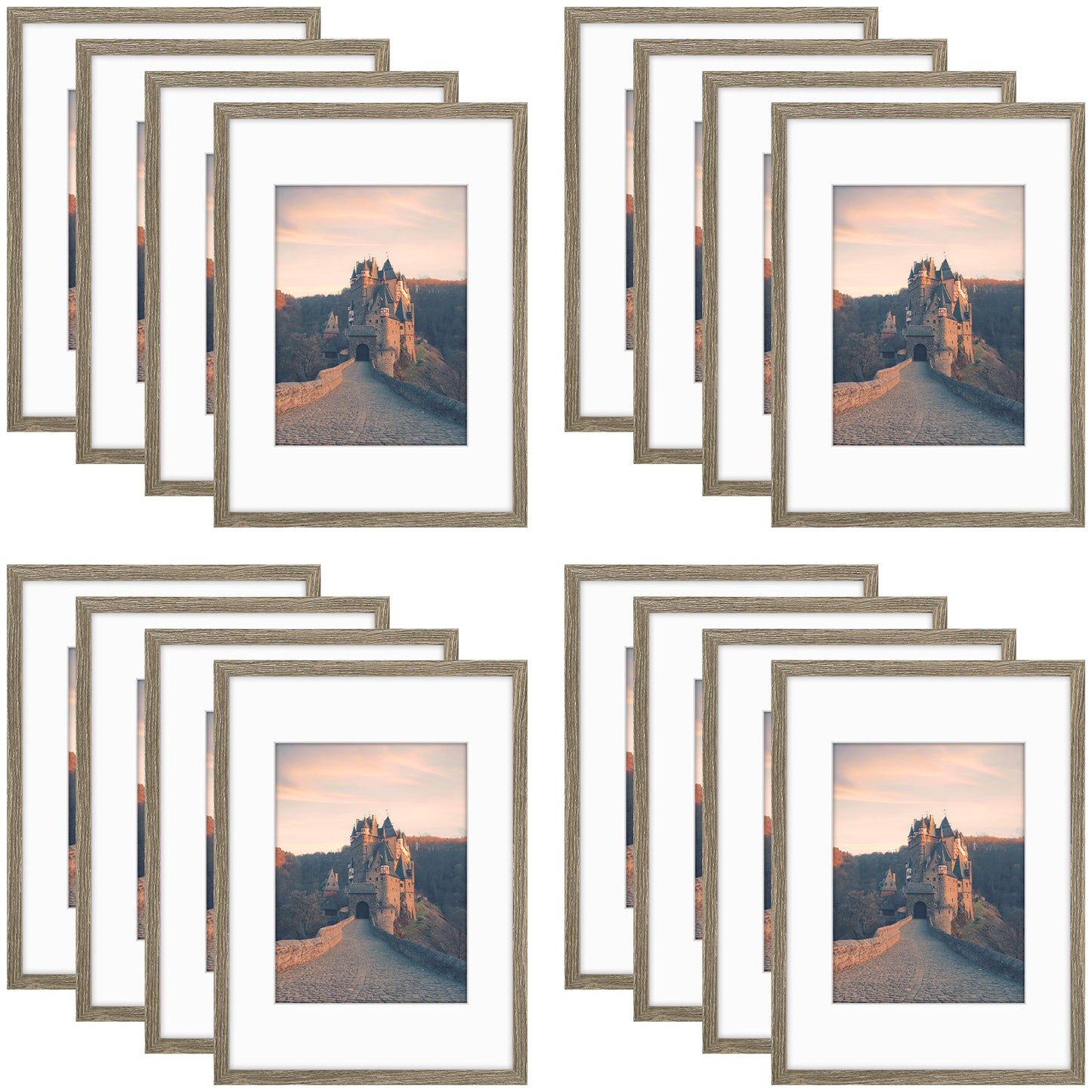 Frametory,12x16 Picture Frames for 8.5x11 Photos (16 Pack)