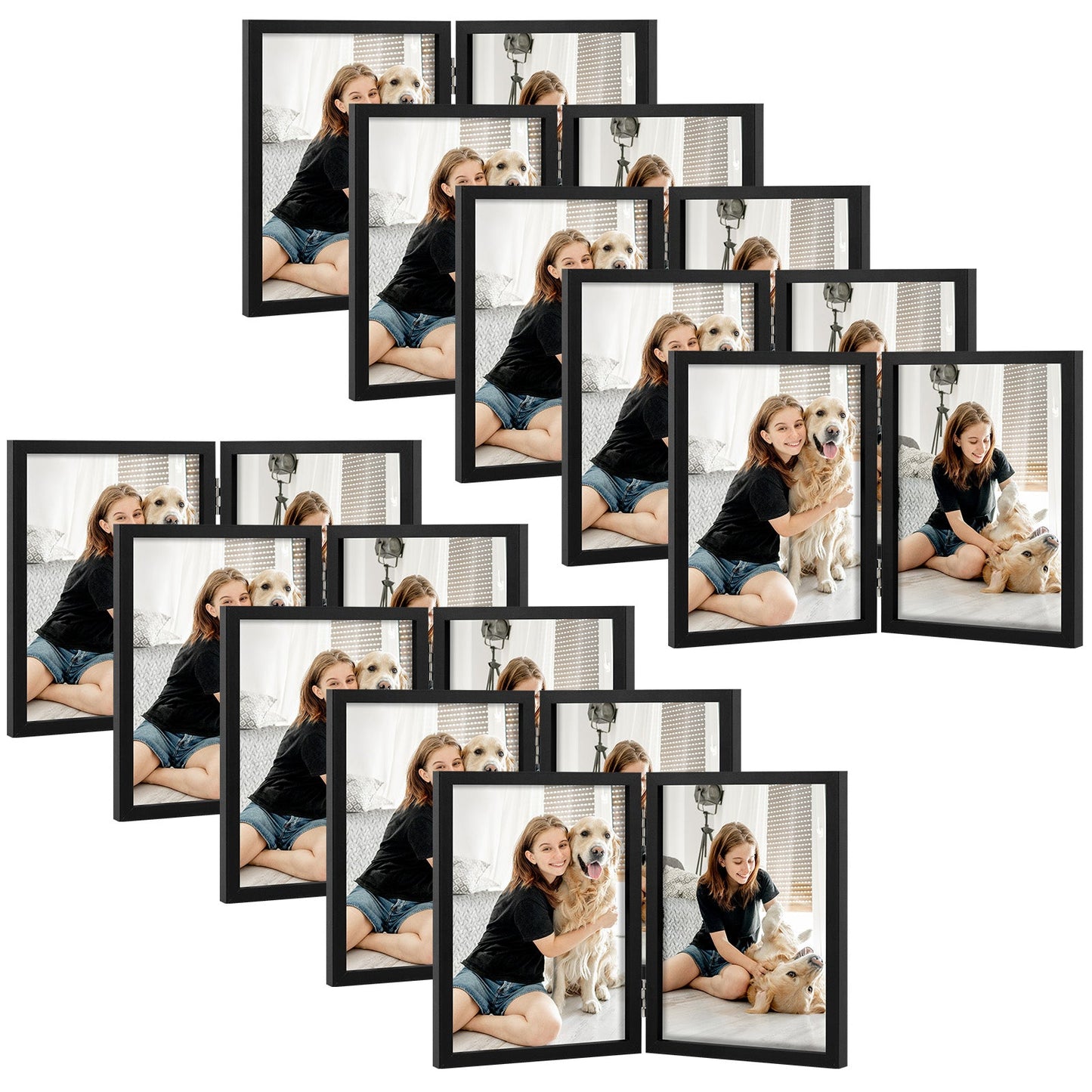 Frametory,5x7 Double Picture Frame (10 Pack)
