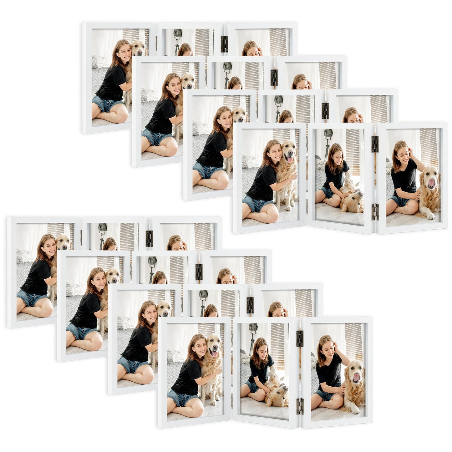 Frametory,4x6 Three Picture Frame (8 Pack)