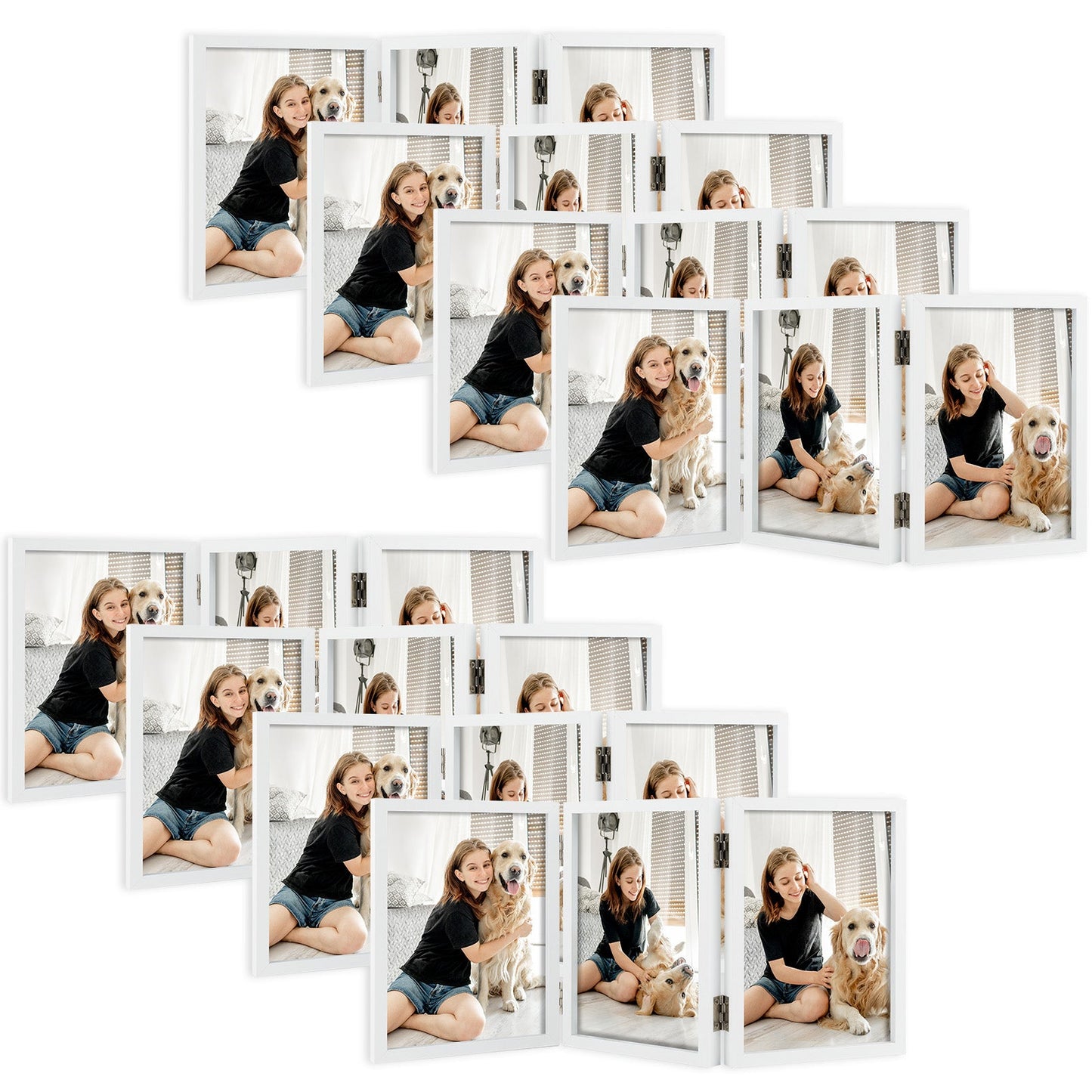 Frametory,5x7 Three Picture Frame (8 Pack)