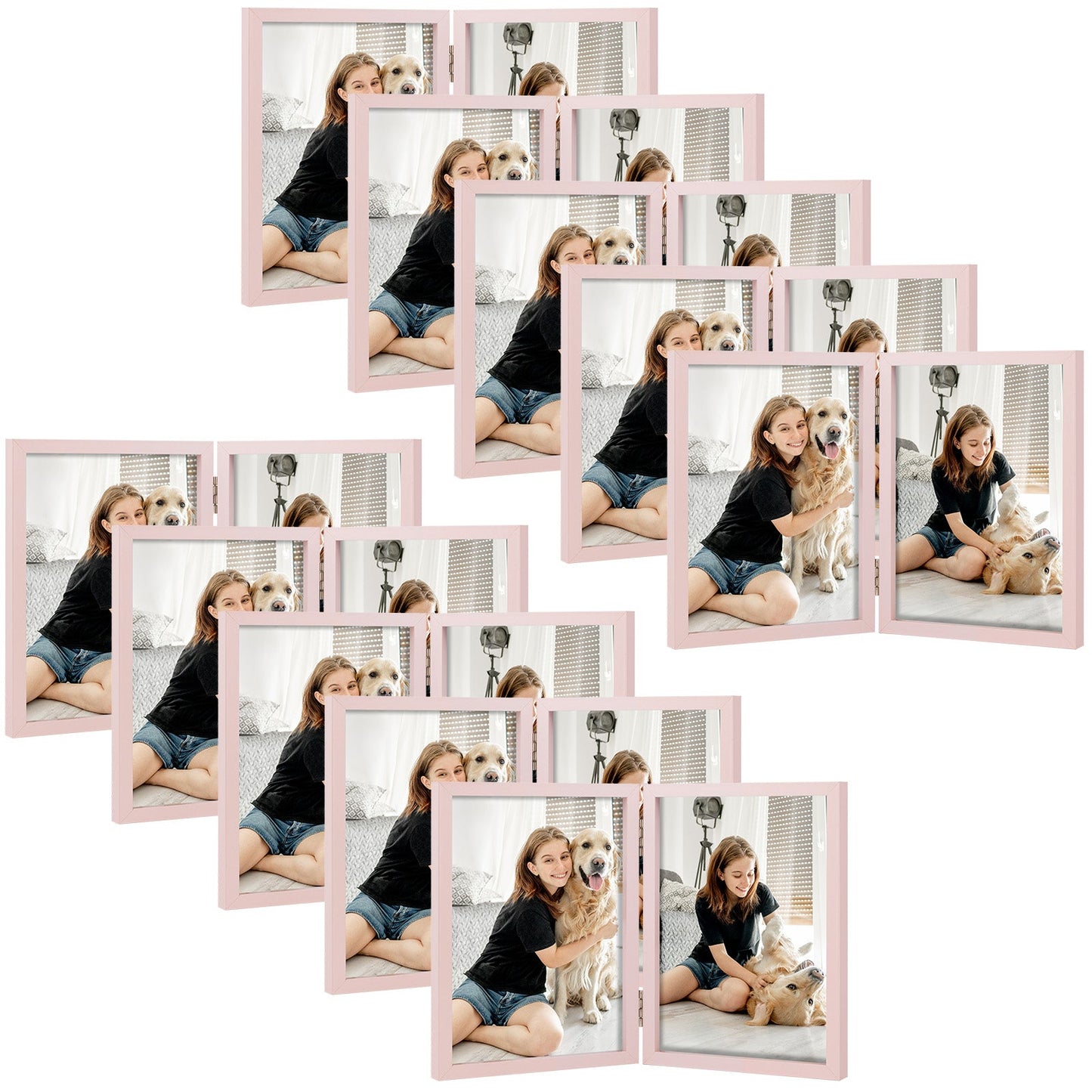 Frametory,5x7 Double Picture Frame (10 Pack)