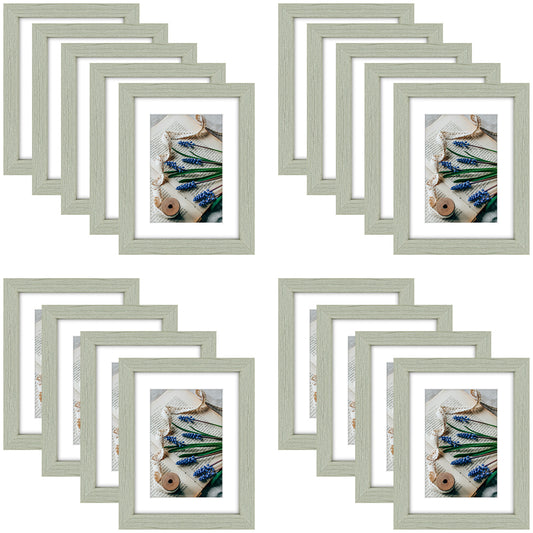Clearance 6x8 Light Grey Picture Frame Displays 4x6 Photo (18 Pack)