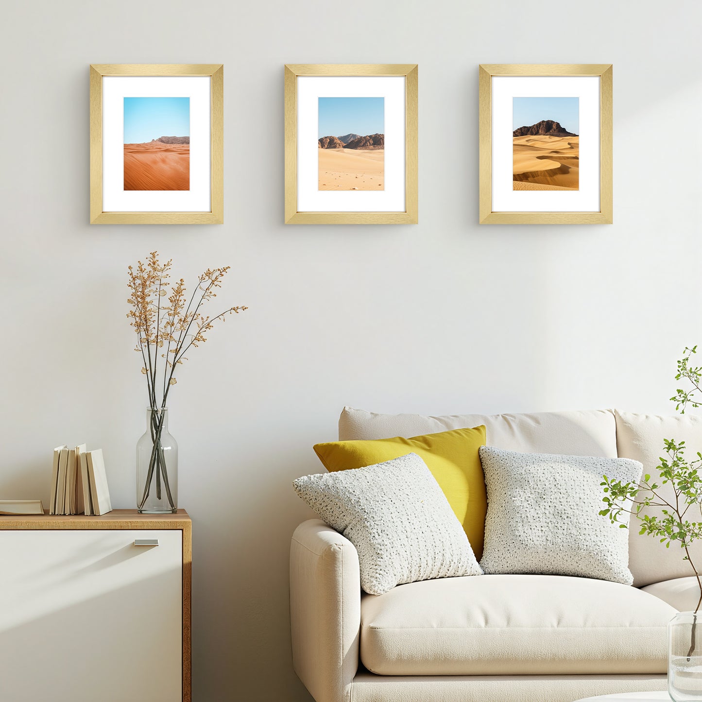 Frametory,8x10 Picture Frame with White Mat for 5x7 Photo Gold(18 Pcs Per Box)