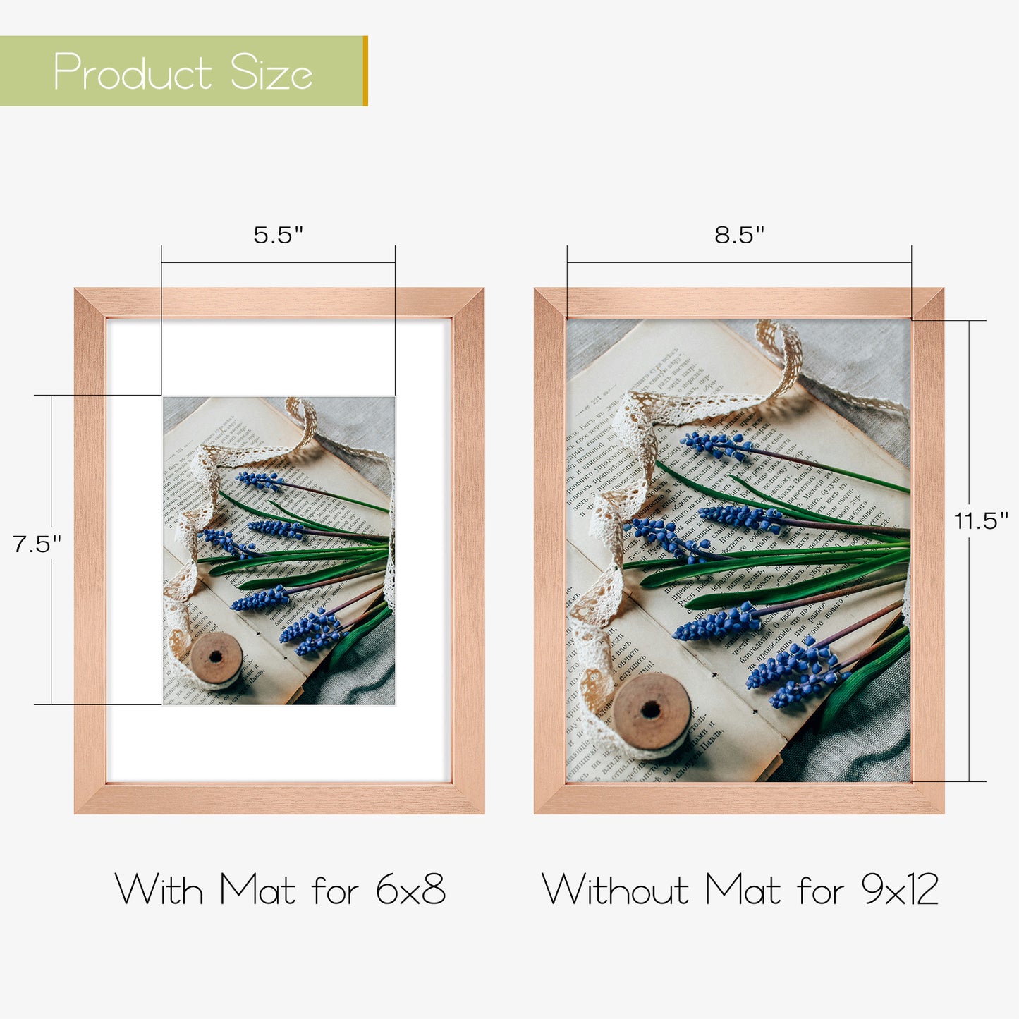 Clearance 9x12 Picture Frames Display 6x8 Photo (18 Pack)