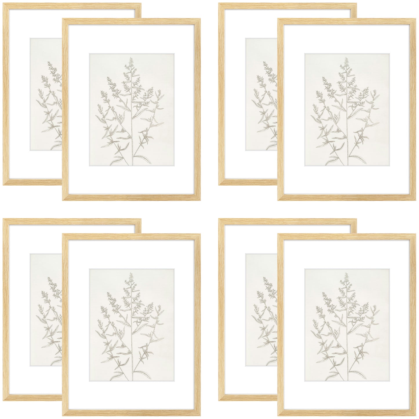 Frametory,12x16 Picture Frames For 8.5x11 Photos (8 Pack)