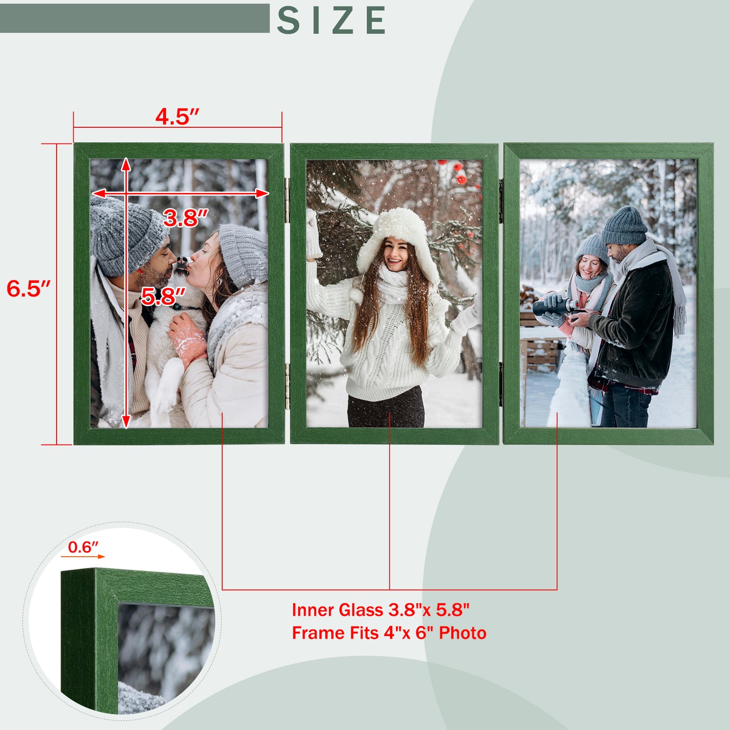 Frametory,4x6 Three Picture Frame (8 Pack)