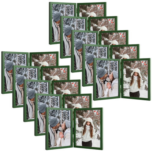 5x7 Double Picture Frame 10 Pack Green