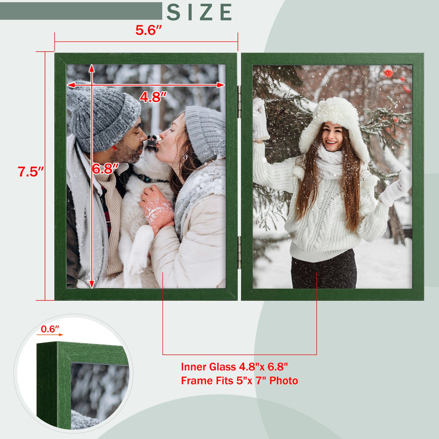 5x7 Double Picture Frame