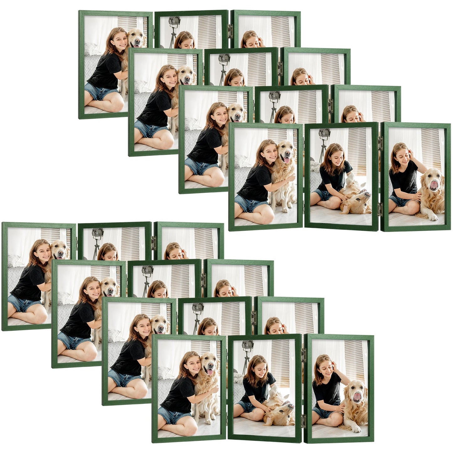 Frametory,5x7 Three Picture Frame (8 Pack)