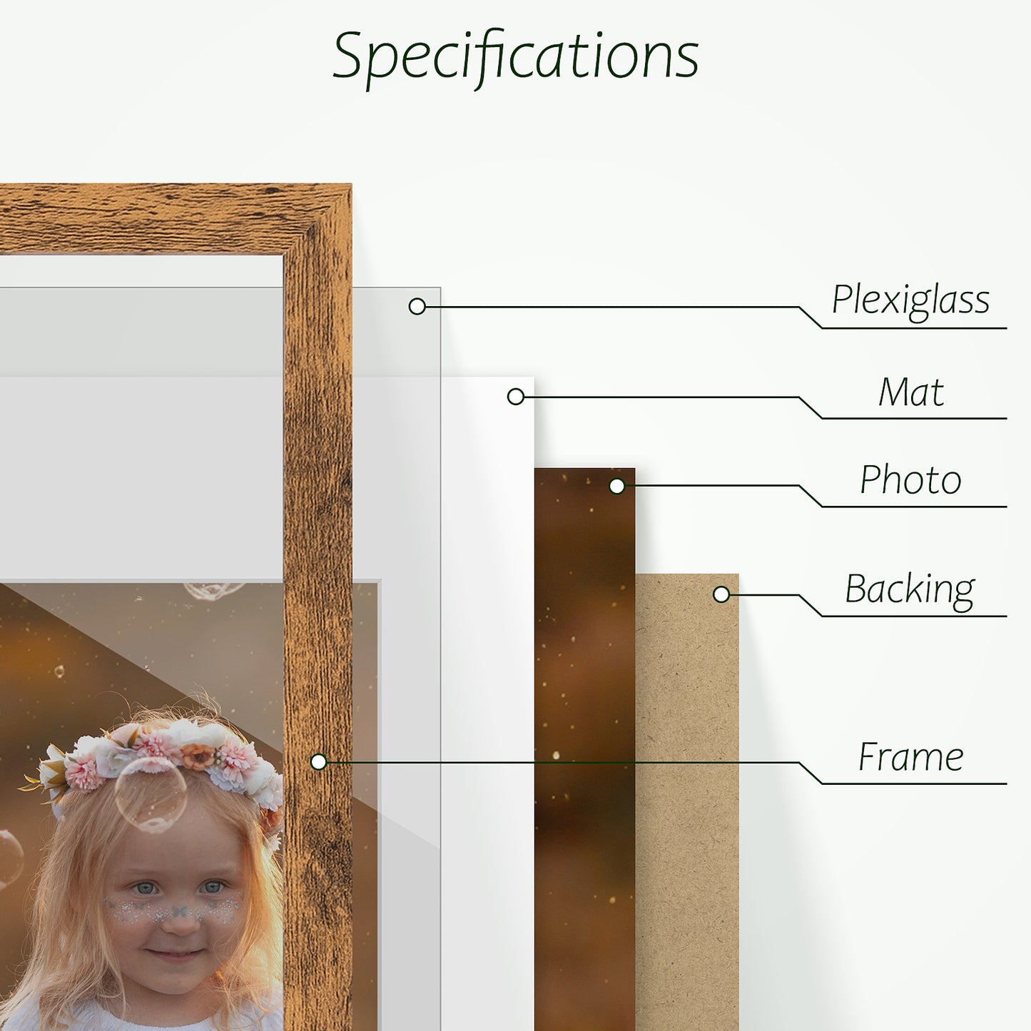 Frametory, 12x16 Brown Picture Frames for 8.5x11 Photos (16 Pack)