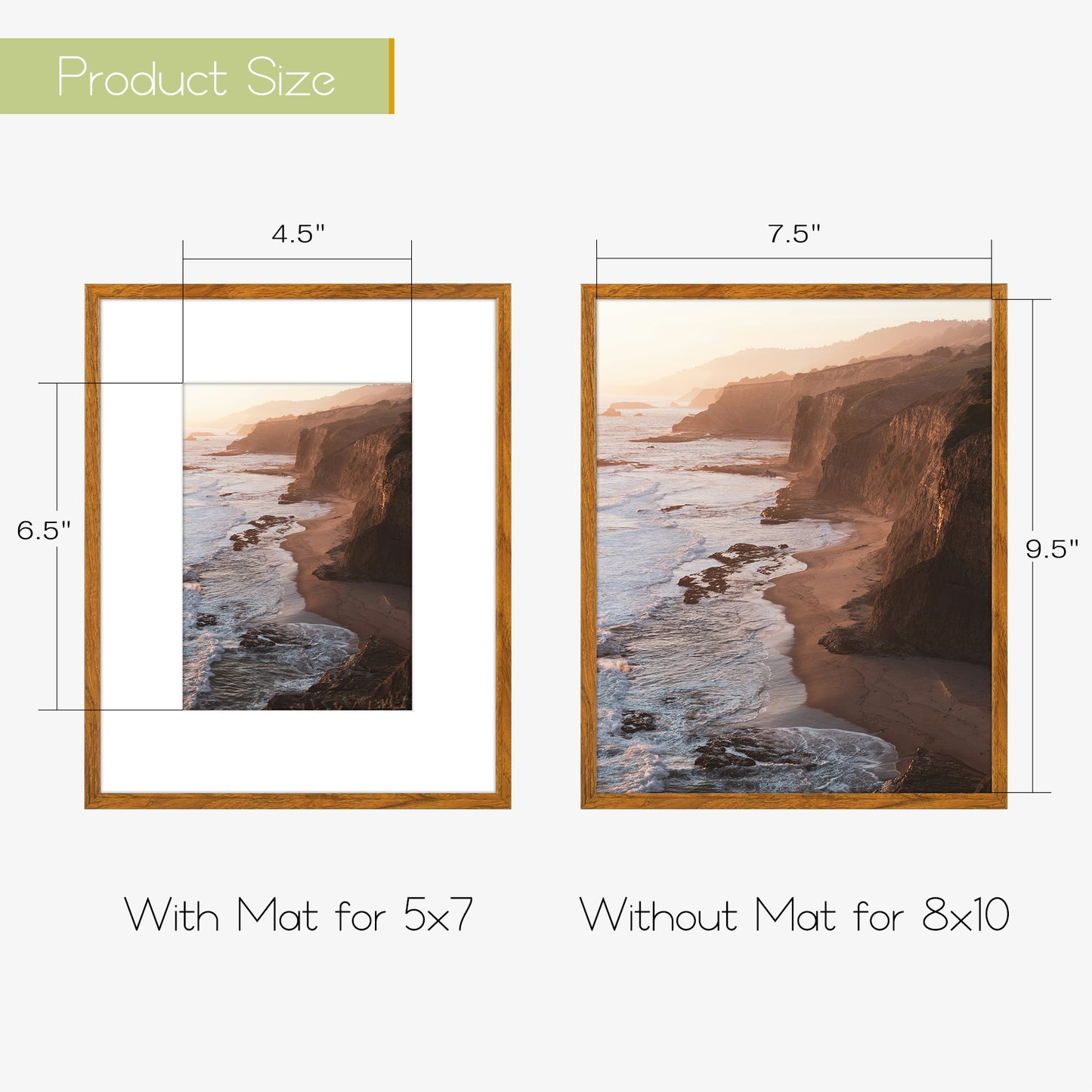 Clearance 8x10 Aluminum Picture Frames with White Mat for 5x7 Photo (12 Pack)