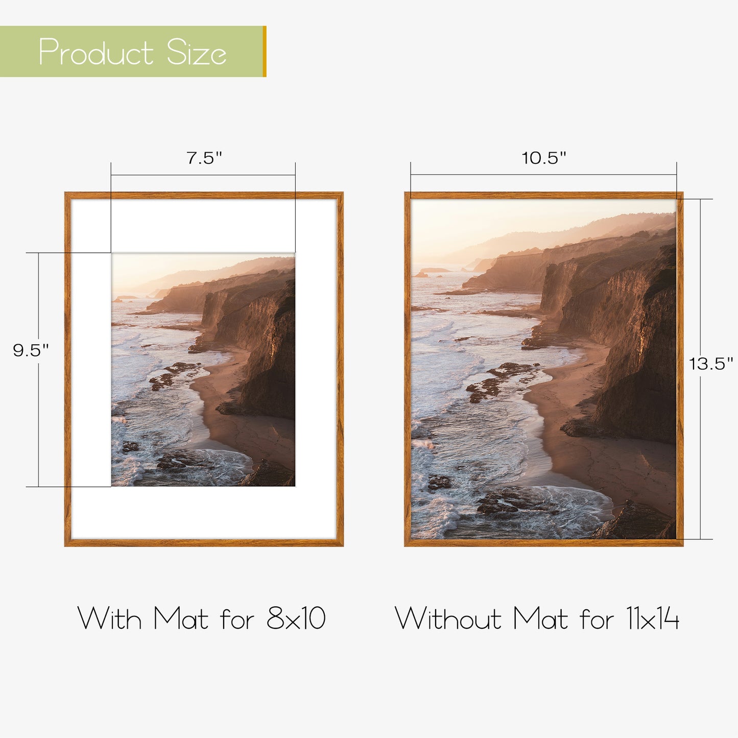 Clearance 11x14 Aluminum Picture Frames with White Mat for 8x10 Photo (12 Pack)