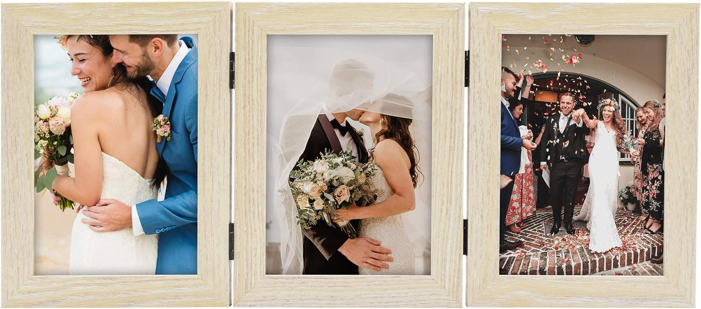 Frametory, Clearance 4x6 Three Picture Frame for Three 4x6 Pictures (8 Pack)
